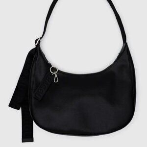 Medium Recycled Leather Crescent Bag Baggu